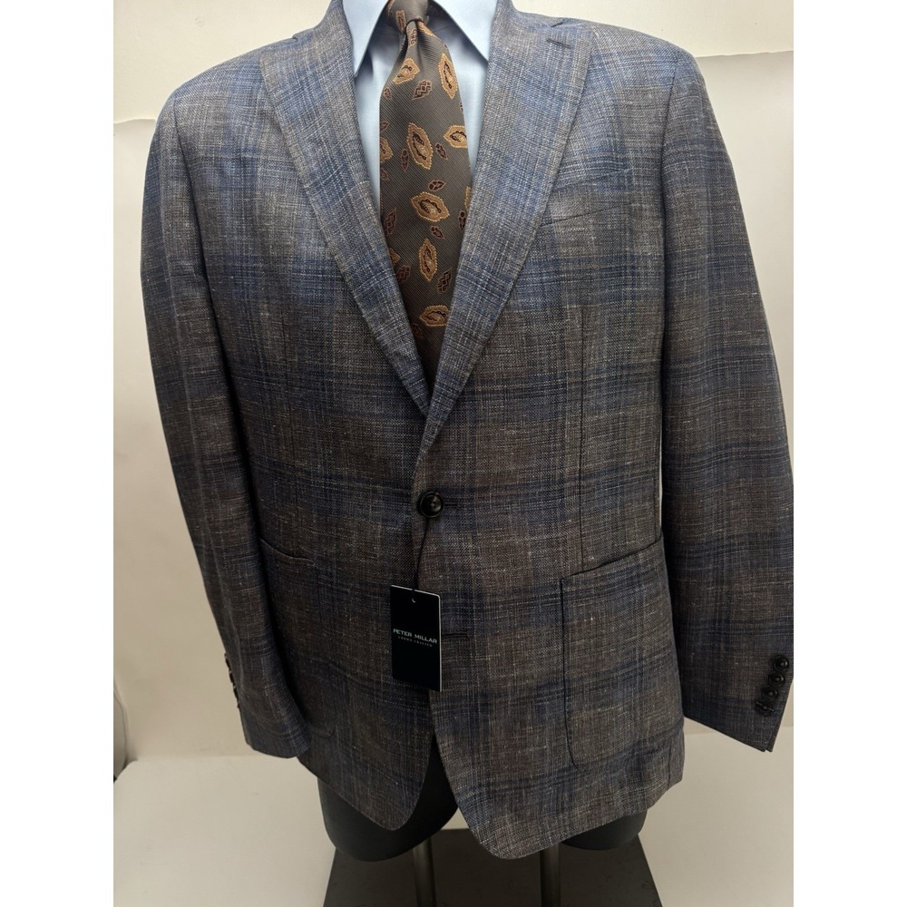 NWT Peter Millar Crown Crafted Dawson Plaid Blazer Jacket Sport Coat 42 R $1295 - Picture 2 of 16